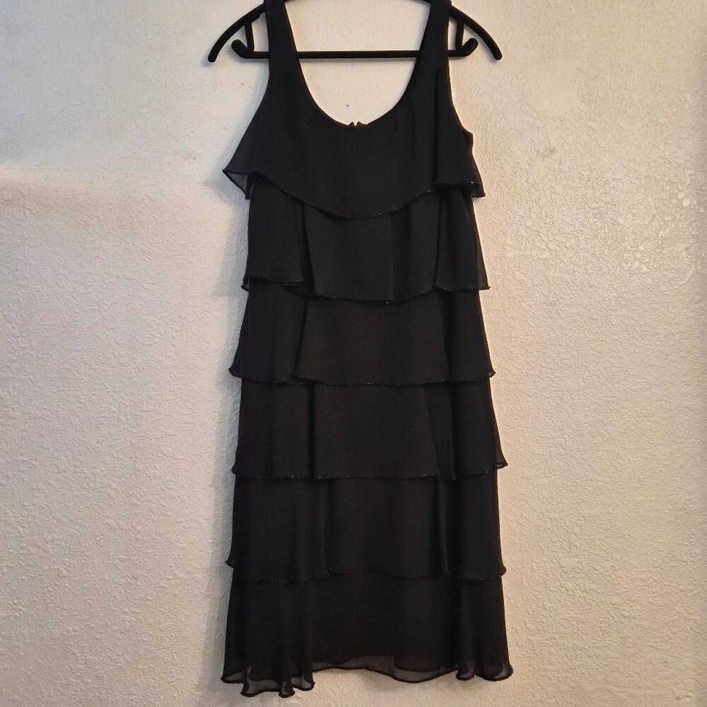 Patra Tiered Flapper Sparkle Beaded LBD Sexy Fun Flirty Feminine Flattering